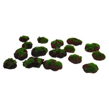 16Pcs Foam Decorative Mossy Stones for Succulent Pots and Garden Decor
