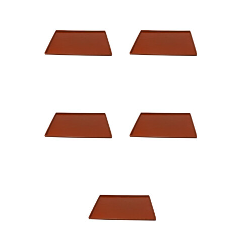 5Pcs Flexible Silicone Cake Roll Mat Brown Durable Home Baking Tool