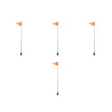 4Pcs Bike Safety Flags Polyester Stainless Steel Poles