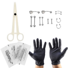 Navelpiercing voor dagelijks gebruik, hypoallergeen, chirurgisch staal met sprankelende, heldere kristallen, corrosiebestendig, nikkelvrij en glad.