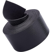 Black Lychee Leather Strap Strip, 1.5"79", Single-Sided Flat Cord for DIY Crafts, Jewelry, Bags & Furniture – Compatible with Leathercraft Tools