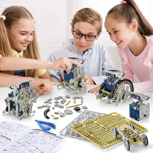 Κιτ ηλιακού ρομπότ STEM 12 σε 1 για παιδιά 8-13 ετών, DIY επιστημονικό παιχνίδι, 1
