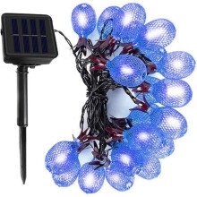 Guirlande lumineuse solaire en métal ananas pour décoration extérieure