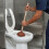 4Pièces Ventouse Caoutchouc Robuste Manche Bois Rouge Pour 5