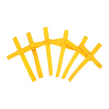 6Pcs Handcrafted Yellow Paper Cord Church Wall Cross for Spiritual Use