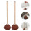 4Pièces Ventouse Caoutchouc Robuste Manche Bois Rouge Pour 7