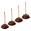 4Pièces Ventouse Caoutchouc Robuste Manche Bois Rouge Pour 8