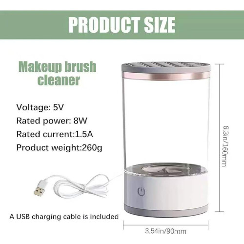 Ultrasonic Makeup Brush Deep Cleaner, Dual Purpose, All Brush Types. 1