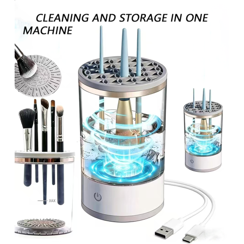 Ultrasonic Makeup Brush Deep Cleaner, Dual Purpose, All Brush Types.