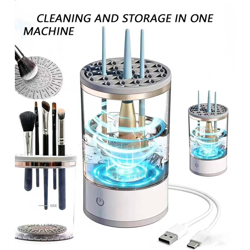 Teetok Ultrasonic Makeup Brush Deep Cleaner, Dual Purpose, All Brush Types.
