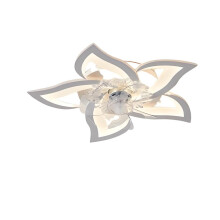 Ventilator de tavan încastrat cu lumină reglabilă, ventilator de tavan cu telecomandă cu funcție de aplicație și mod de vânt natural, lumină