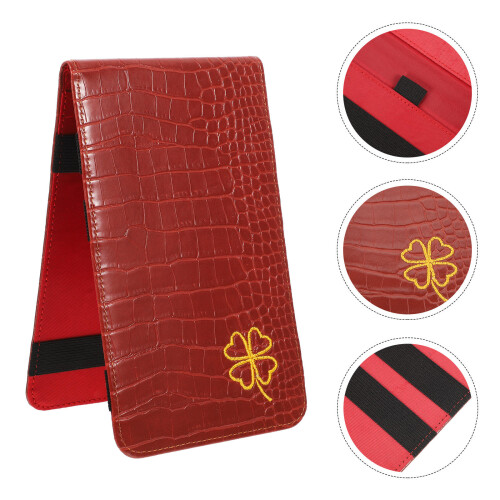 4Pcs Durable Dark Red Golf Scorekeeping Cover for Golfers 1