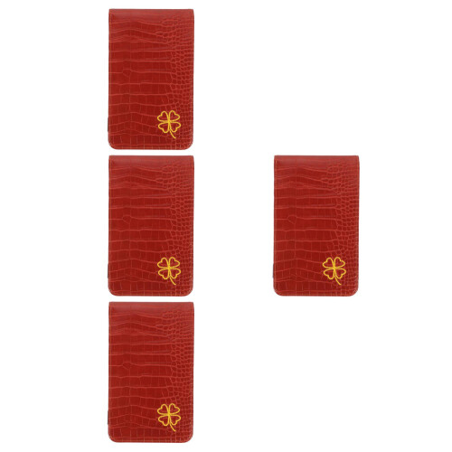 4Pcs Durable Dark Red Golf Scorekeeping Cover for Golfers 2