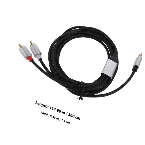 1USB C to Rca Câble Audio Double Sortie Plaqué Or Pour Haut-Parleur 1