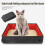 (red, L) Portable Cat Litter Box - Leakproof & Collapsible 1