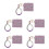 5Pièces Bracelet - Violet Petite Pochette Et Perles Bois 5