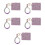 5Pièces Bracelet - Violet Petite Pochette Et Perles Bois 6