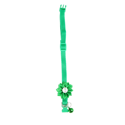 3Pièces Collier Animal Vert Réglable Avec Cloche Décoration 1