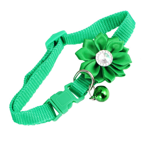 3Pièces Collier Animal Vert Réglable Avec Cloche Décoration 2