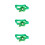 3Pièces Collier Animal Vert Réglable Avec Cloche Décoration 5