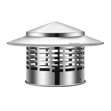 (110mm) 2026 Stainless Steel Round Chimney Cap with Screen, Corrosion-Resistant Fireplace Exhaust Cover, Durable Chimney Top Cap