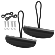 Asa de transporte de repuesto para kayak con cuerda y fijaciones metálicas, asa de tracción de diseño ergonómico, diseño antideslizante,