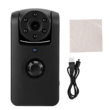Kompakt säkerhetskamera Infraröd nattseende Rörelsedetektering Clip-on-design Ultraklar HD-videoinspelning Inbyggt batteri Ministorlek Med loop