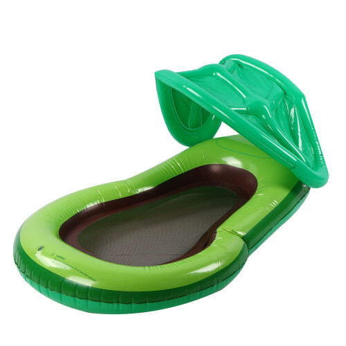 Ribbed Structure Inflatable Avocado Pool Float, 2Air Chambers with Durable Thick Vinyl for Maximum Stability and Support