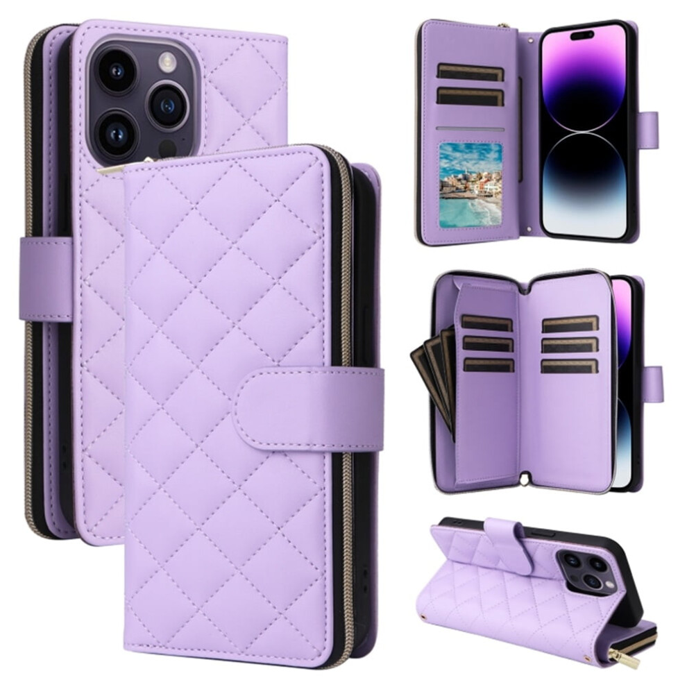 Magnetic Flip Wallet Case For Iphone 14 Pro Max With Purple 9165521192373
