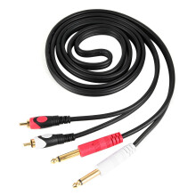 Nickel Plated Plug Cable For Signal Transmission, Oxygen Free Copper Wire With Gold Plated Connector And Natural Pure Tone Output In A Noise-Free