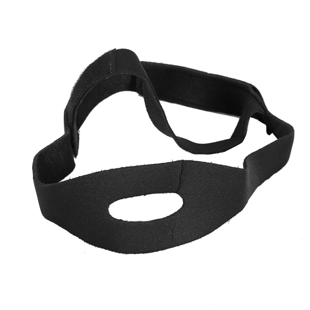 Snore Guard Chin Strap, Adjustable Breathable Jaw Support for Sleeping, Double Airflow Anti Snoring Device for Men Women (Black)