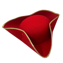 Cute Colonial Tricorn Hat Funny Halloween Hat Personality Carnivals Party Photography Cosplay Pirate Hat for Adult