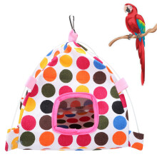 Bird Sleeping Hut With Cushion, Pet Tent Bed Breathable Canvas Hanging Bird Nest Hook Included Hamster Hut Parrot Hideaway Space Saving Design