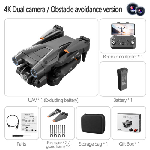 Drone i3PRO με κάμερα 4K HD, οπτική ροή εντοπισμού θέσης και αποφυγή εμποδίων - 18 λεπτά