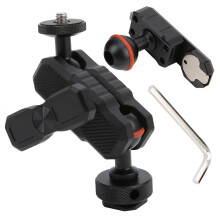 Universal Friction Arm Double Ball Head Magic Arm With Super Clamp For Cameras Led Lights Monitors Easy Disassembly Assembly Foldable Design