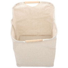 Pretyzoom Wasmand Rechthoekige Wasmand Beige Stoffen Opbergmand 1 stuk
