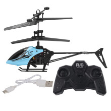 Fjernstyrt helikopter med gyrostabilisator og høydehold, 2,4 GHz fjernstyrt helikopter med LED-belysning og 3,5-kanals kontroll for nybegynnere,