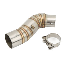 Weight Reduction Mid Pipe Link Motorcycle Silencer System Max Output Performance Exhaust Pipe Adapter Stainless Steel Construction Noise Reduction