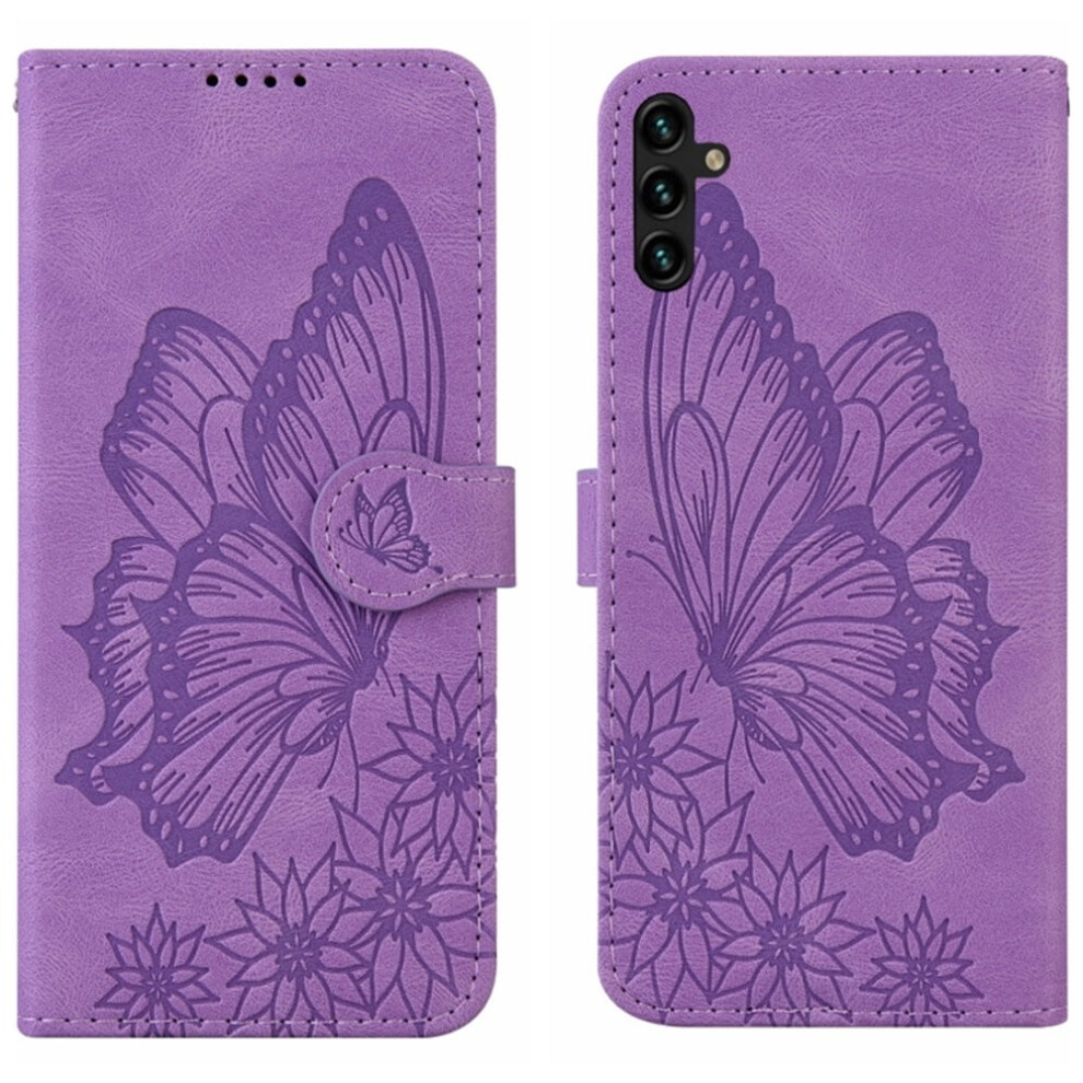 Pu Leather Flip Wallet Case For Samsung Galaxy A14 Purple 941196046338
