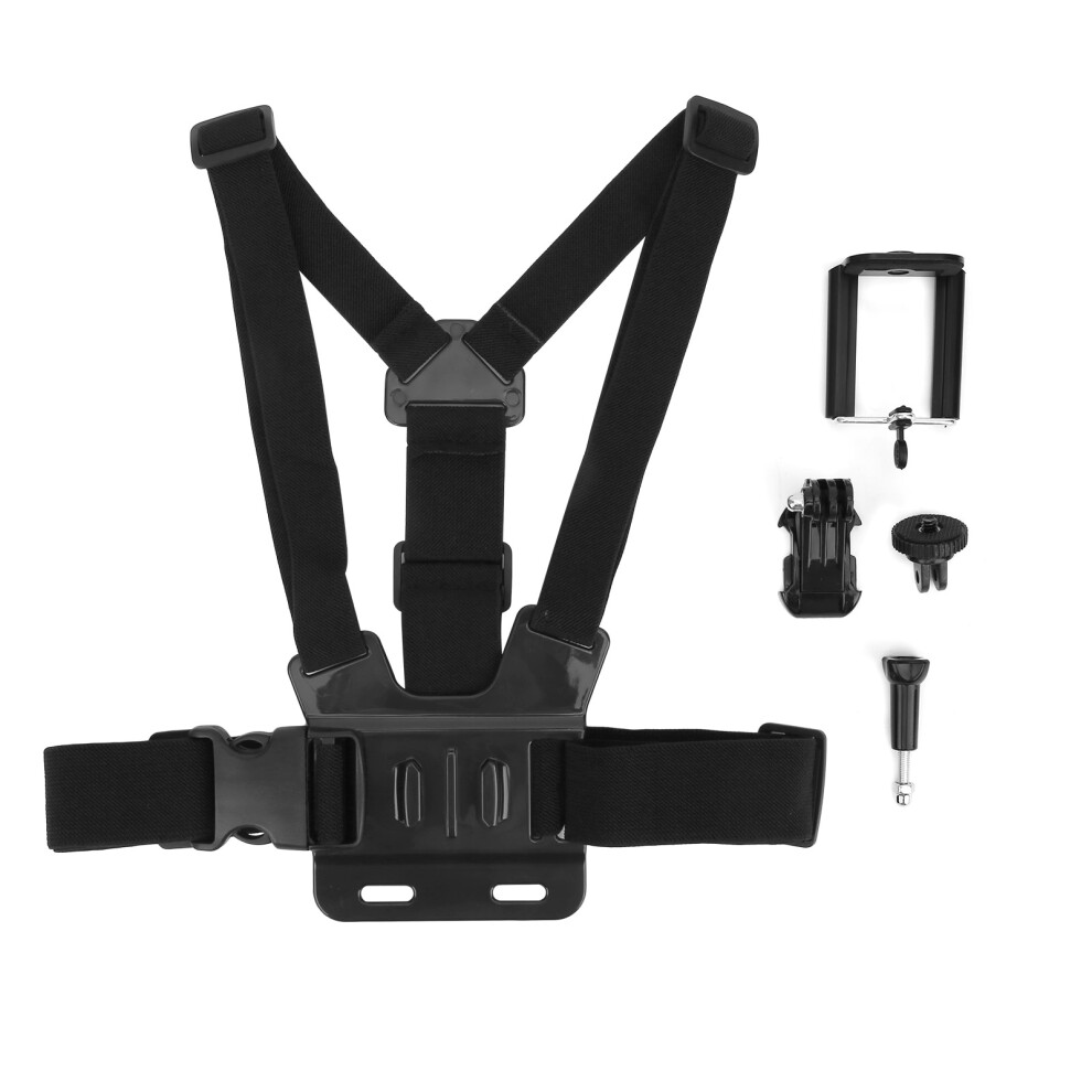 Elastic Stretchable Chest Strap For Action Camera, Universal Compatibility Mount Holder With360degree Rotation For Professional Vlog And Adventure 9028731891781