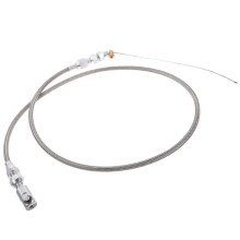 Braided Throttle Idle Cable Kit Iron Silver 1 Set DIY Enthusiasts