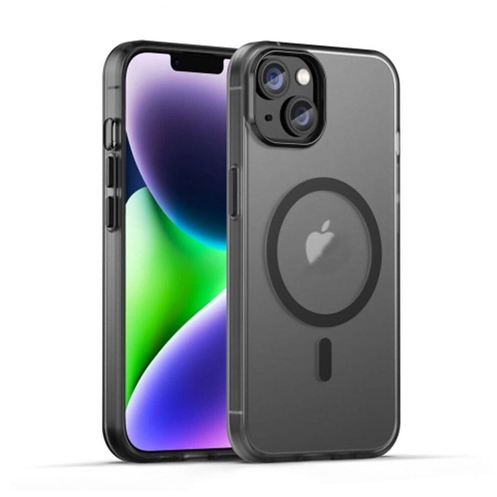 For Compatible With Iphone 14 Magsafe Frosted Translucent Tpu + Pc Full Coverage Phone Case,,For Compatible With Iphone 14 Black 9485826667421