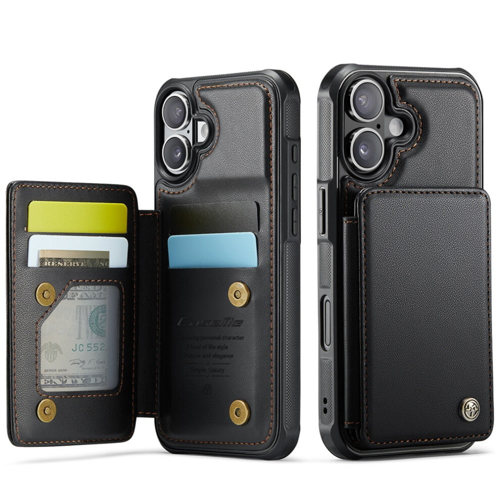 Caseme Leather Iphone 17 Case With Card Holder, Rfid Blocking, Kickstand & Magnetic Clasp Â Shockproof Wallet Case For Iphone 17 (6.3") 9485826667742