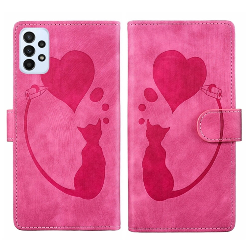 Pu Leather Flip Wallet Case For Samsung Galaxy A23 5G Pink 941196045997