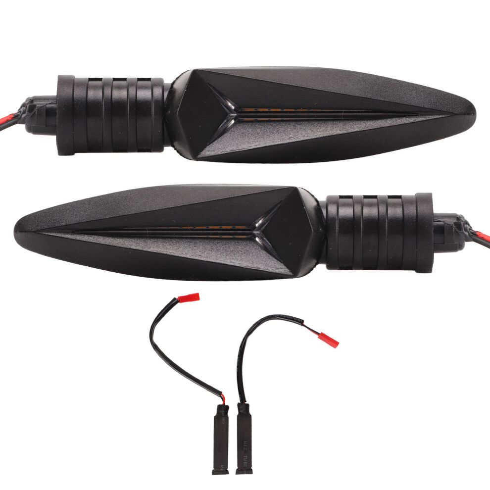 Waterproof Motorcycle Turn Signals Flowing Blinker Led With Lamp Indicator Easy Installation Integrated Resistor Dc12v Long Lasting High Amber/Blue 9370362951359