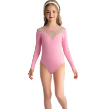Long Sleeve Black Leotard for Girls Gymnastics Leotards Toddler Dance Ballet Bodysuit Hot Pink 10-11 Years