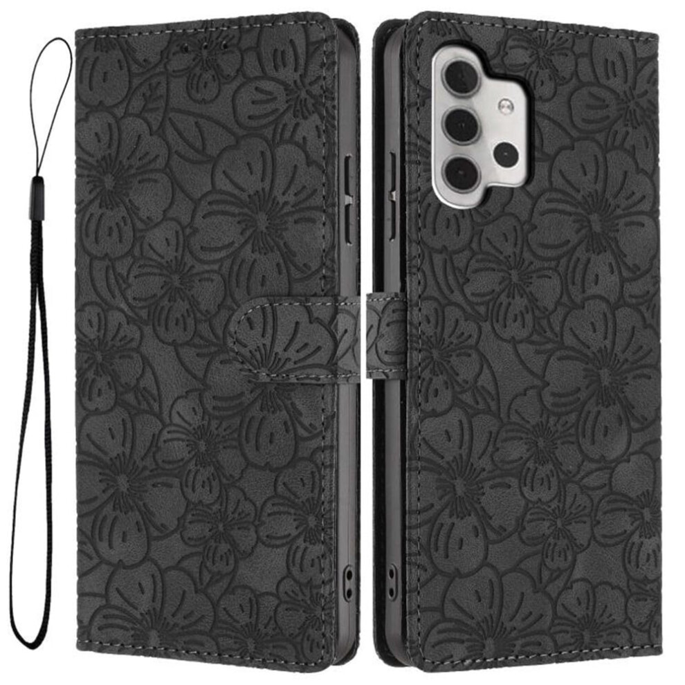 Cherry Blossom Leather Flip Wallet Case For Samsung Galaxy Red 9170372595372