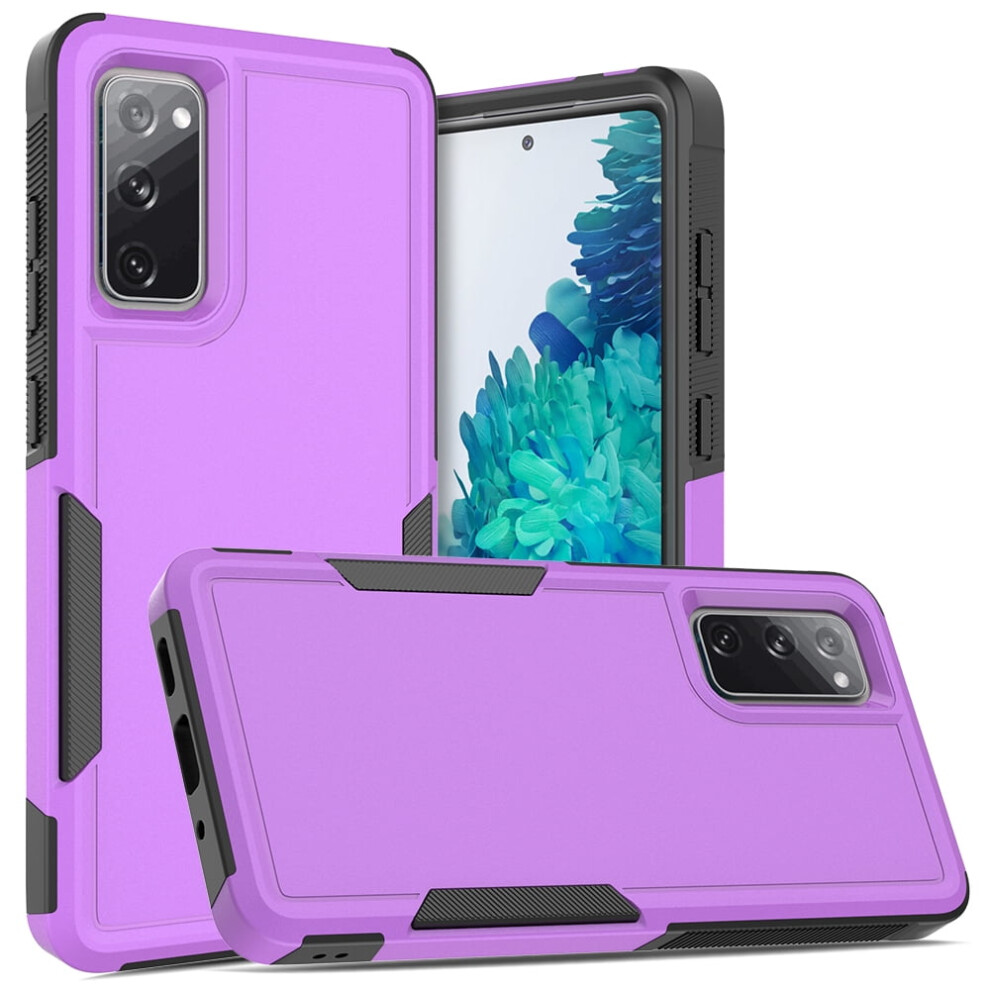 Defender Case For Compatible With Samsung Galaxy S20 Fe 5G Â Heavy Duty, Dustproof, Shockproof, Non-Slip Protective Cover, Purple 9418476731570