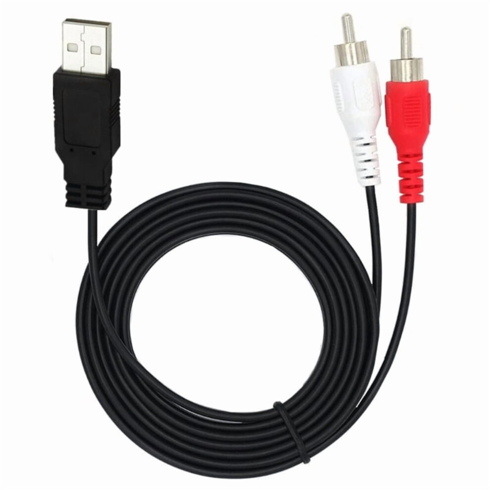 Usb To 2Rca Composite Sound Video Converter Cable Accessories For Streaming Media Camcorder To Pc/Tv Sound Transfer 1.5M 9485826664918