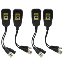 Video- és audiojelek átvitele Passzív videobalun teljesítményű, nagy távolságú hálózati adó-vevővel, BNC-RJ45 adapterrel, HD, CVI, TVI,